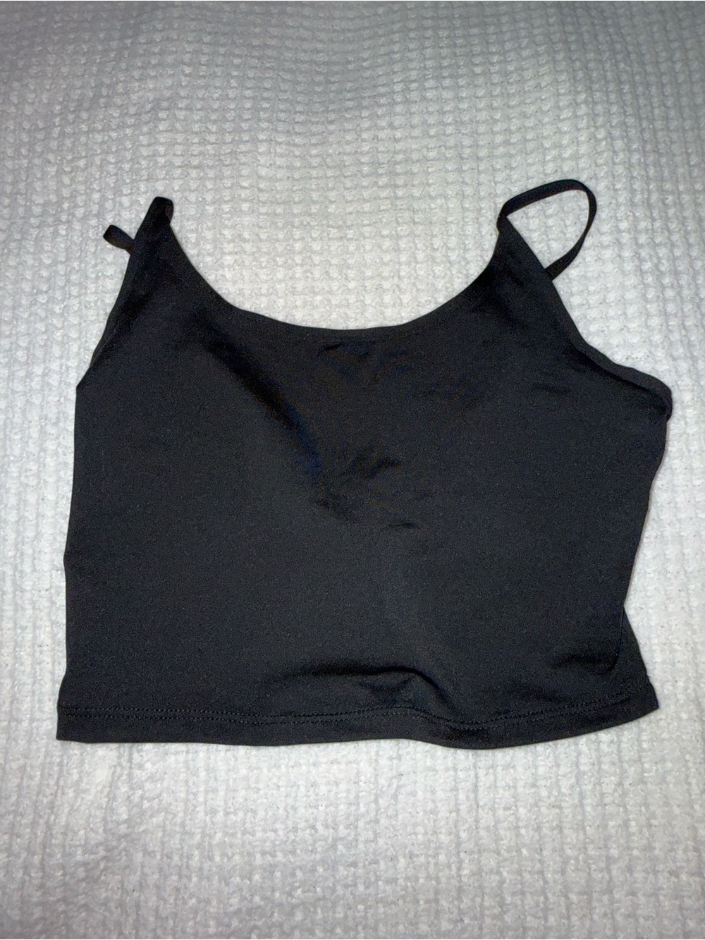 Black Women's Stretch Cami Crop Top